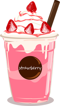 Strawberry Smoothie with Whipped Cream