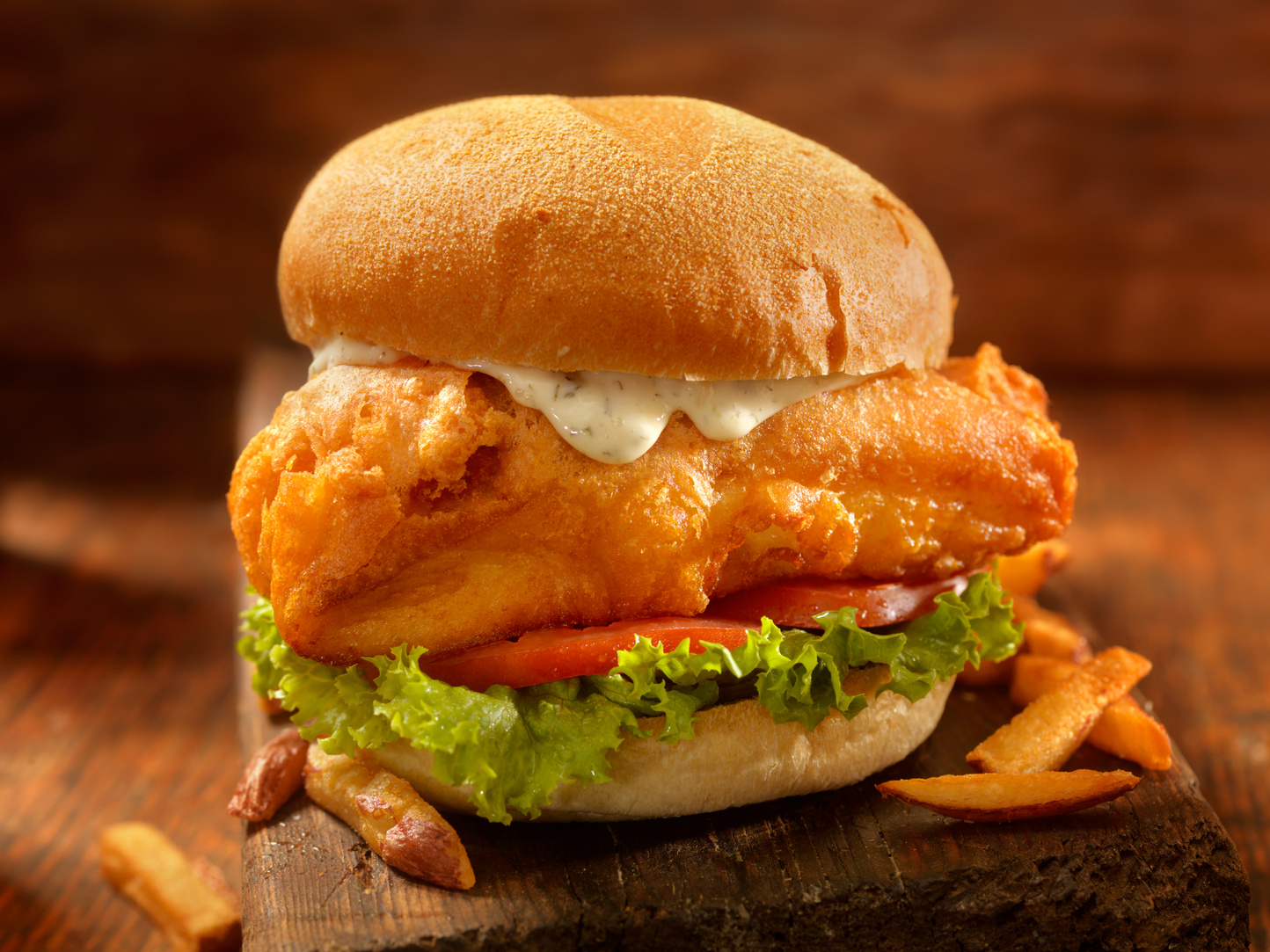 Beer Battered Fish Burger